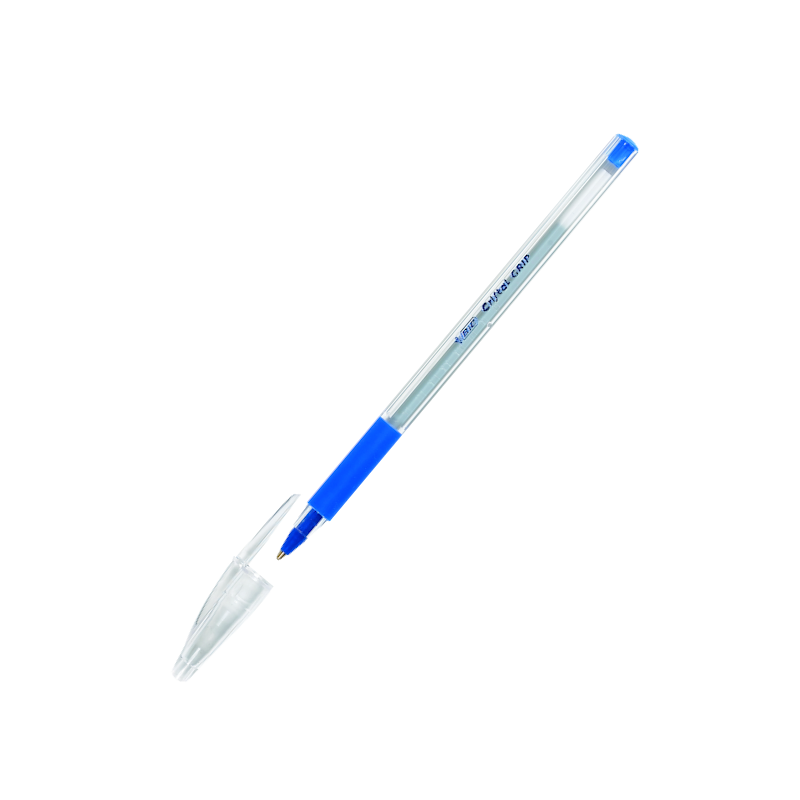 Ручка кулькова BIC (802801) Cristal Grip, чорнила сині